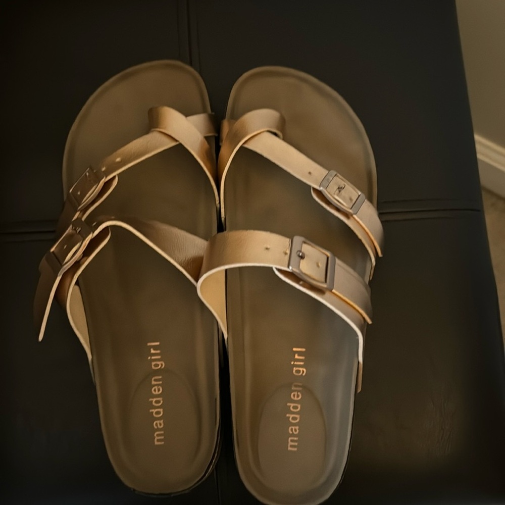 Rose gold sandals